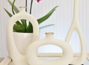 Kit Conjunto Enfeite Sala Rack Ceramica Decorativo Vasinho